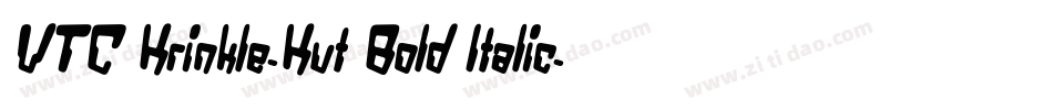 VTC Krinkle-Kut Bold Italic字体转换